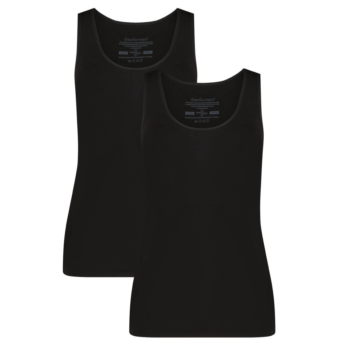 Bamboo Basics Singlets Alice  - Zwart - pack shot