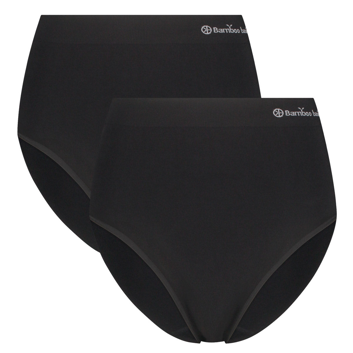 Bamboo Basics Seamless Extra High Briefs Amy  - Zwart - pack shot