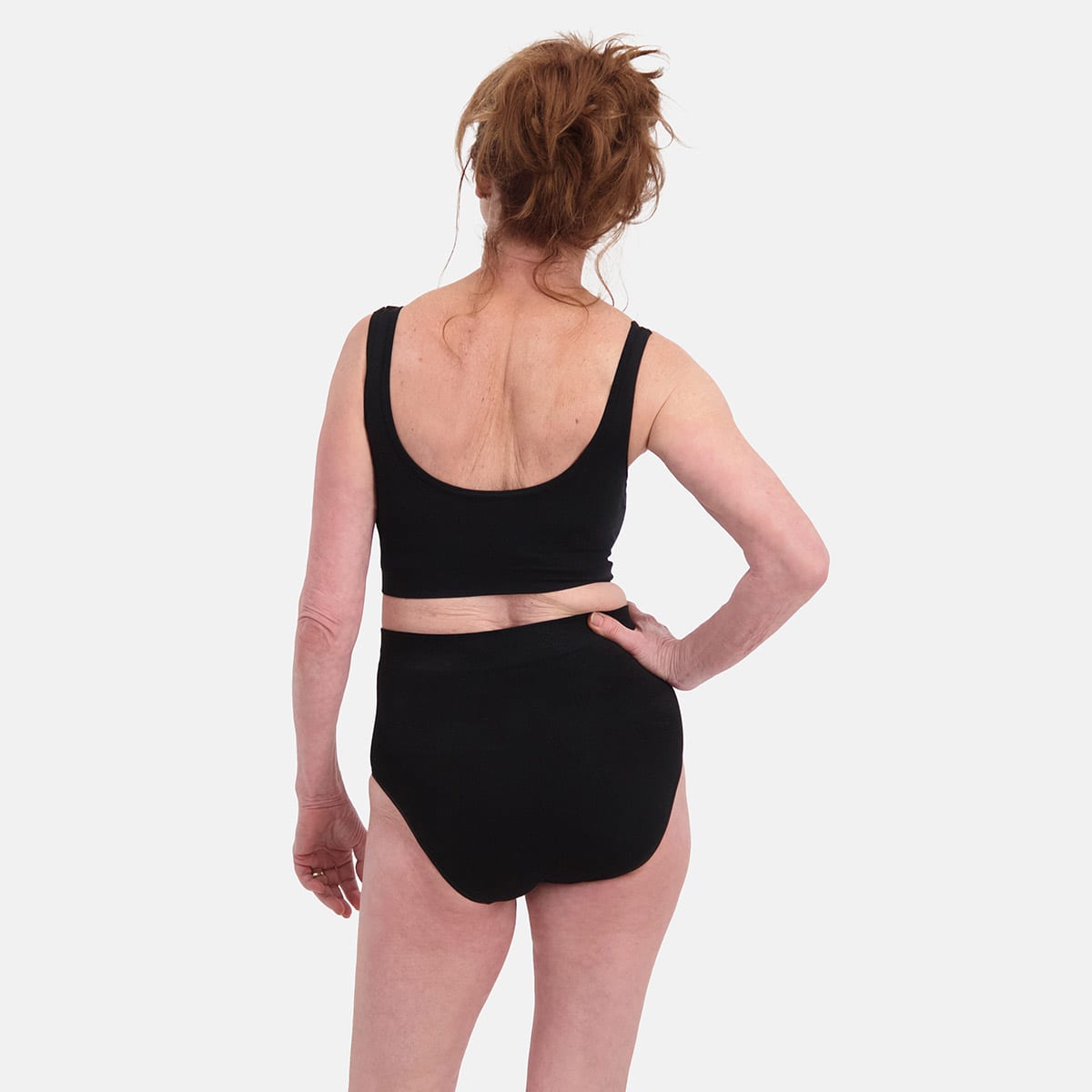 Bamboo Basics - Seamless Extra High Briefs Amy  - Zwart
