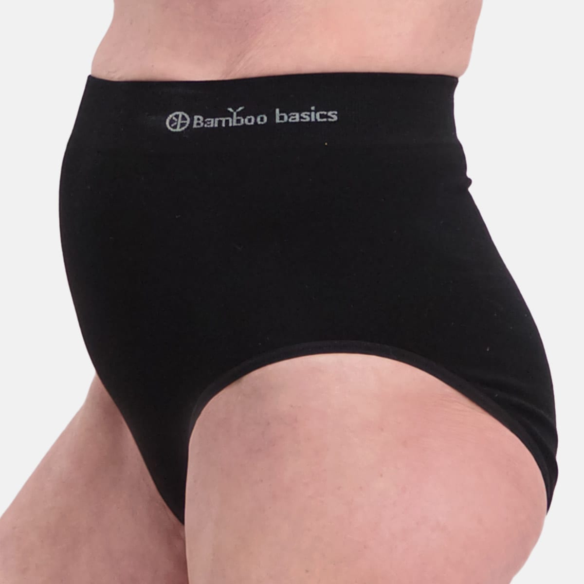Bamboo Basics - Seamless Extra High Briefs Amy  - Zwart