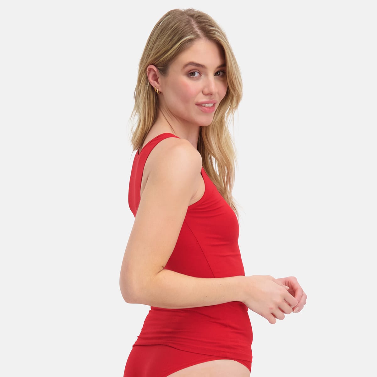 Bamboo Basics - Singlets Anna  - Rood