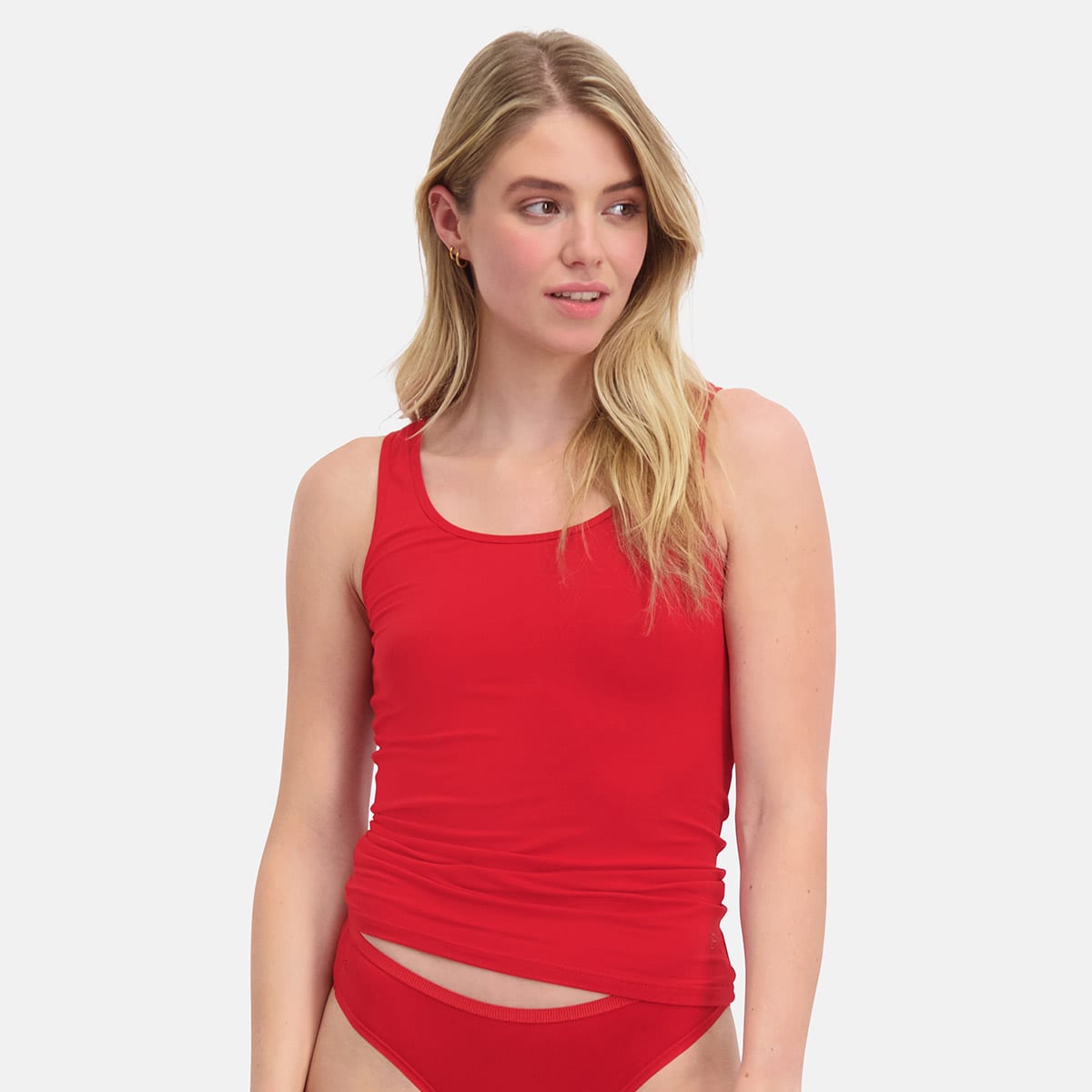 Bamboo Basics - Singlets Anna  - Rood