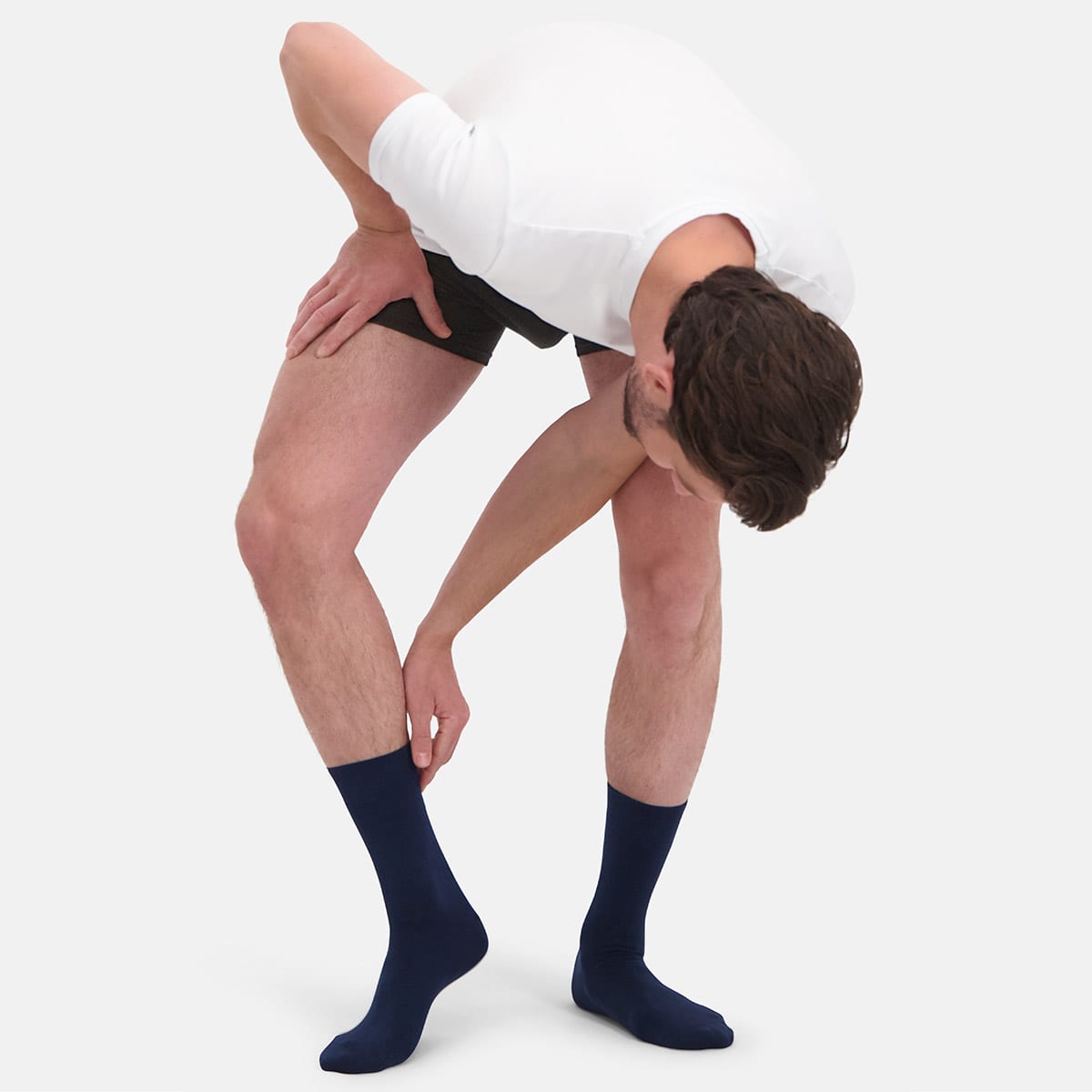 Bamboo Basics - Sokken Beau  - Navy en Navy Gestreept
