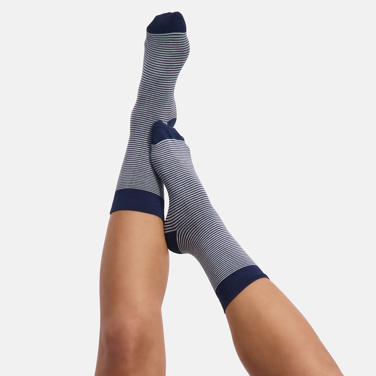 Bamboo Basics - Sokken Beau - Navy en Navy Gestreept