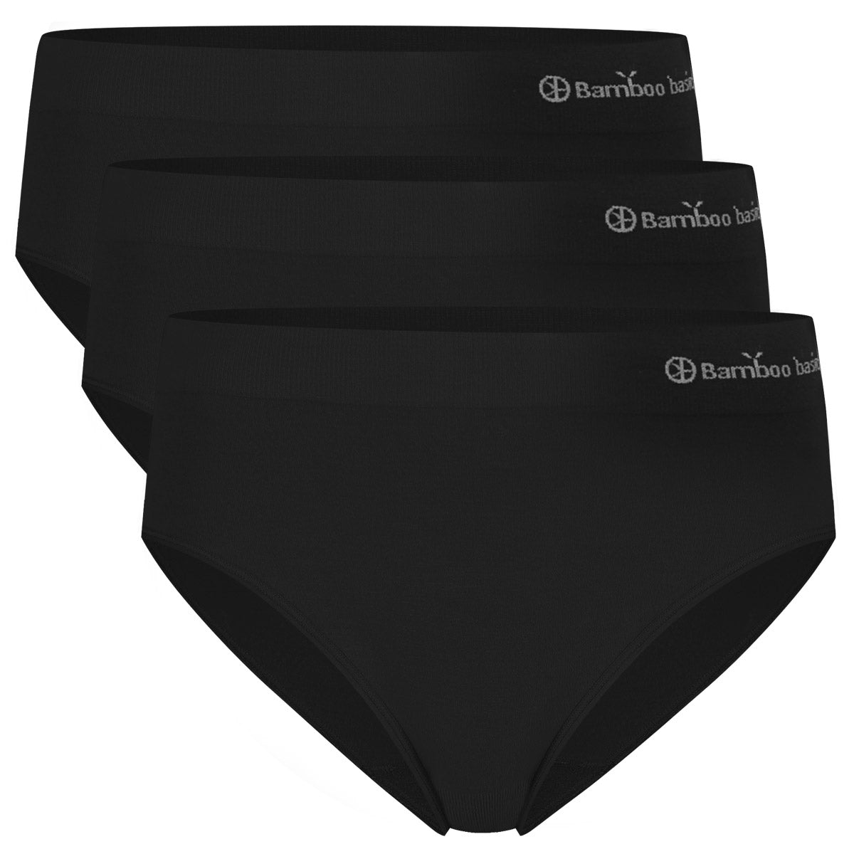 Bamboo Basics Seamless Full Briefs Belle  - Zwart - pack shot