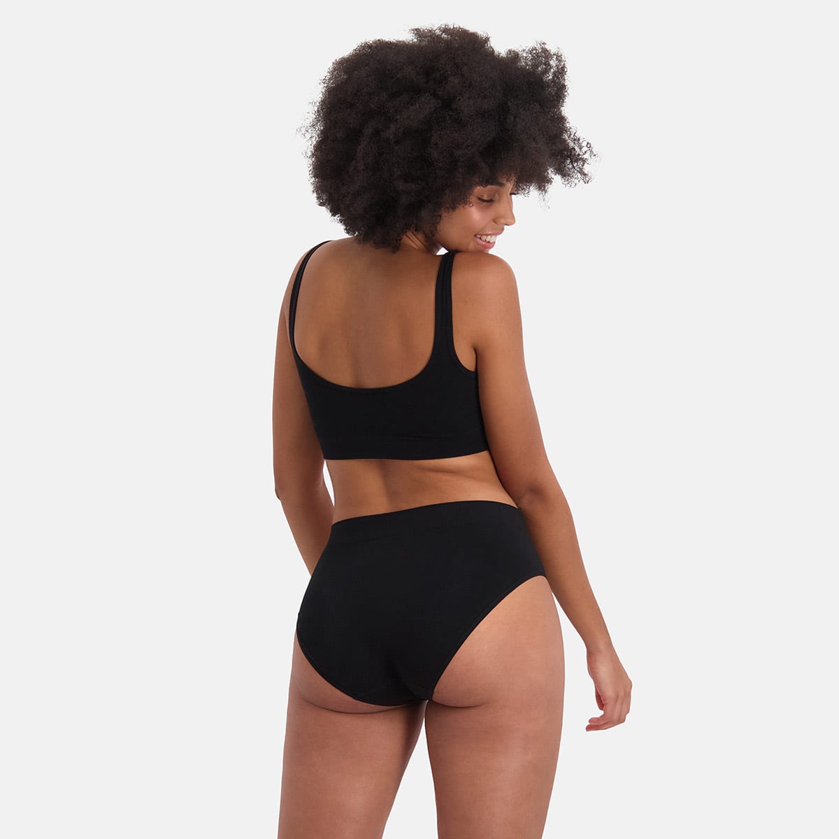 Bamboo Basics - Seamless Full Briefs Belle  - Zwart