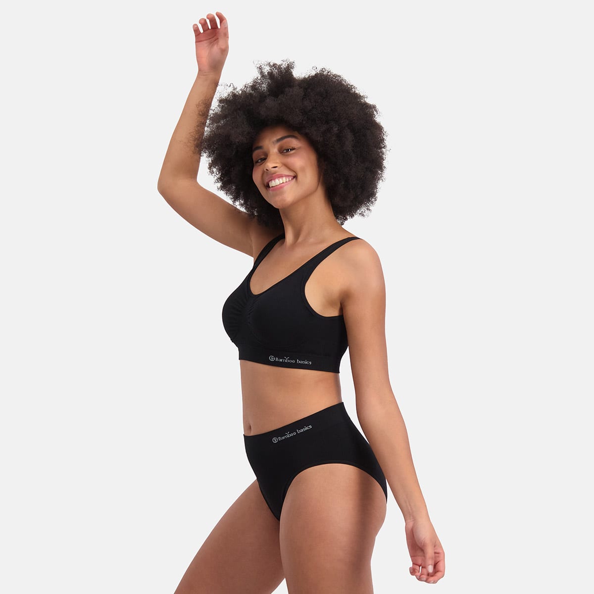Bamboo Basics - Seamless Full Briefs Belle  - Zwart
