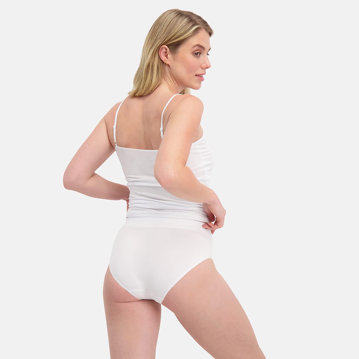 Bamboo Basics - Seamless Full Briefs Belle  - Wit