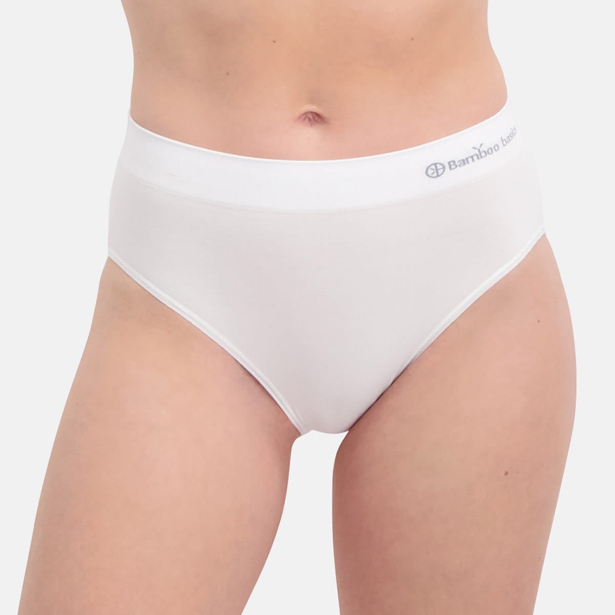 Bamboo Basics - Seamless Full Briefs Belle  - Wit