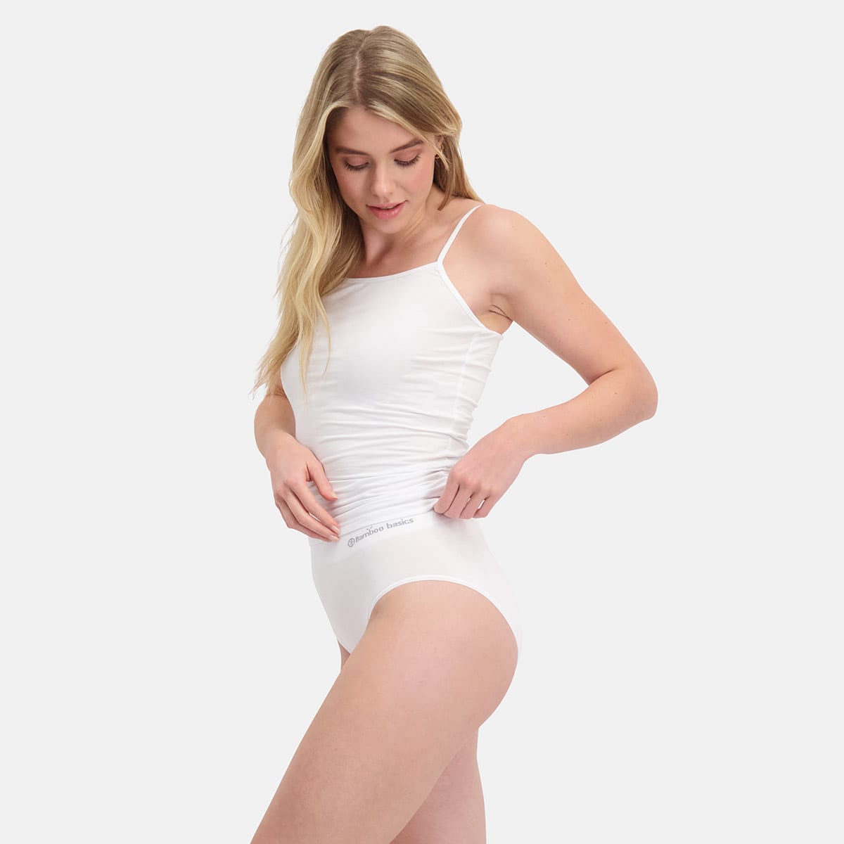 Bamboo Basics - Seamless Full Briefs Belle  - Wit