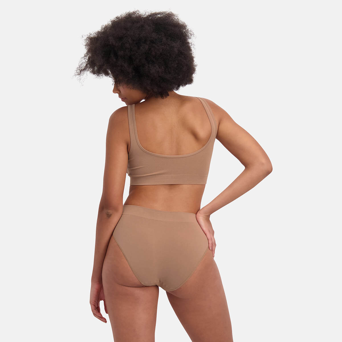 Bamboo Basics - Seamless Full Briefs Belle  - Tan