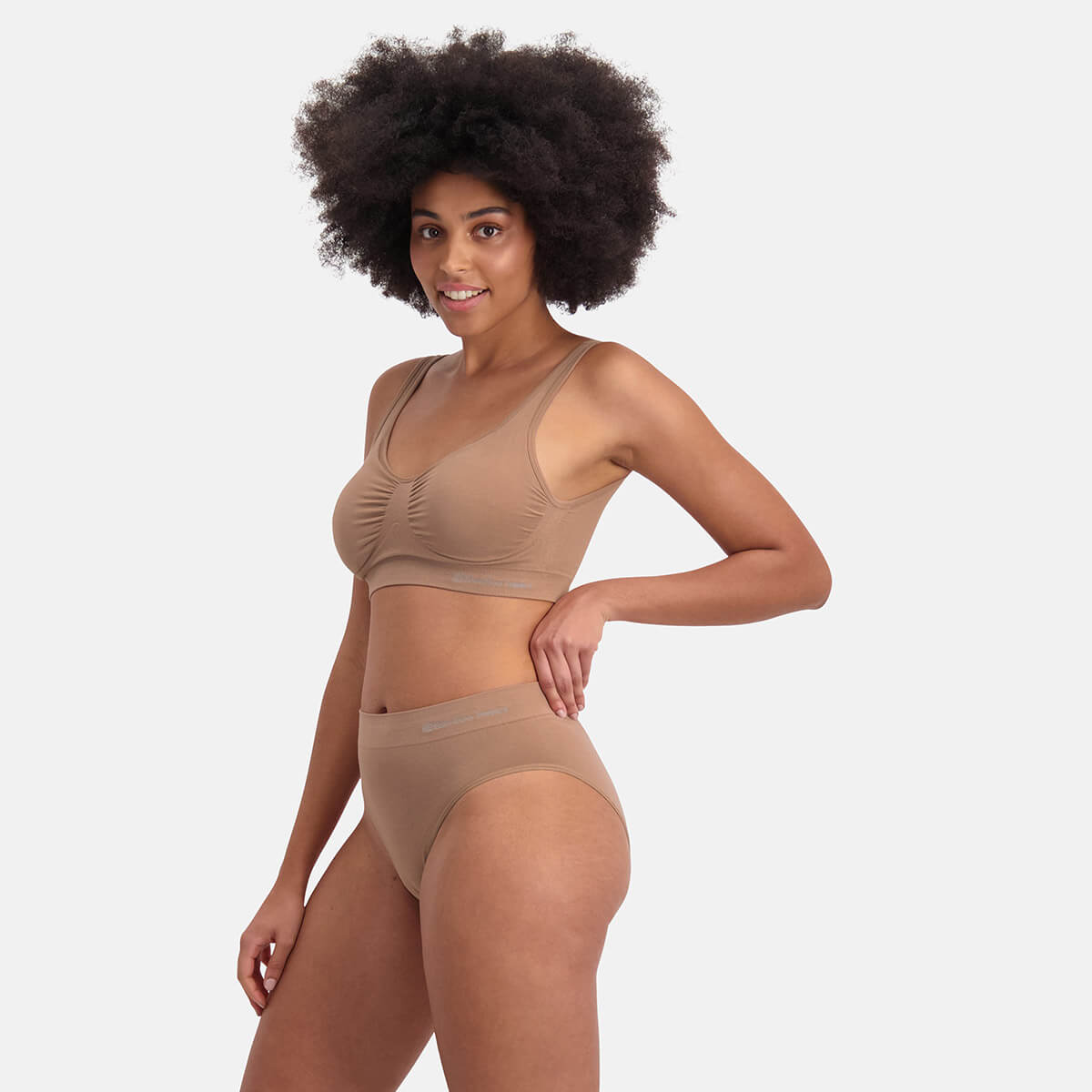 Bamboo Basics - Seamless Full Briefs Belle  - Tan