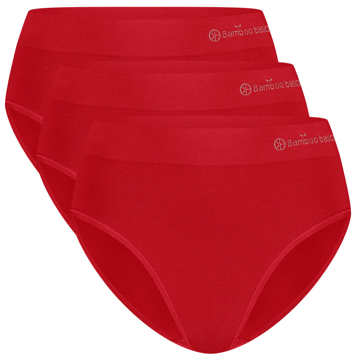 Bamboo Basics Seamless Full Briefs Belle  - Rood - pack shot