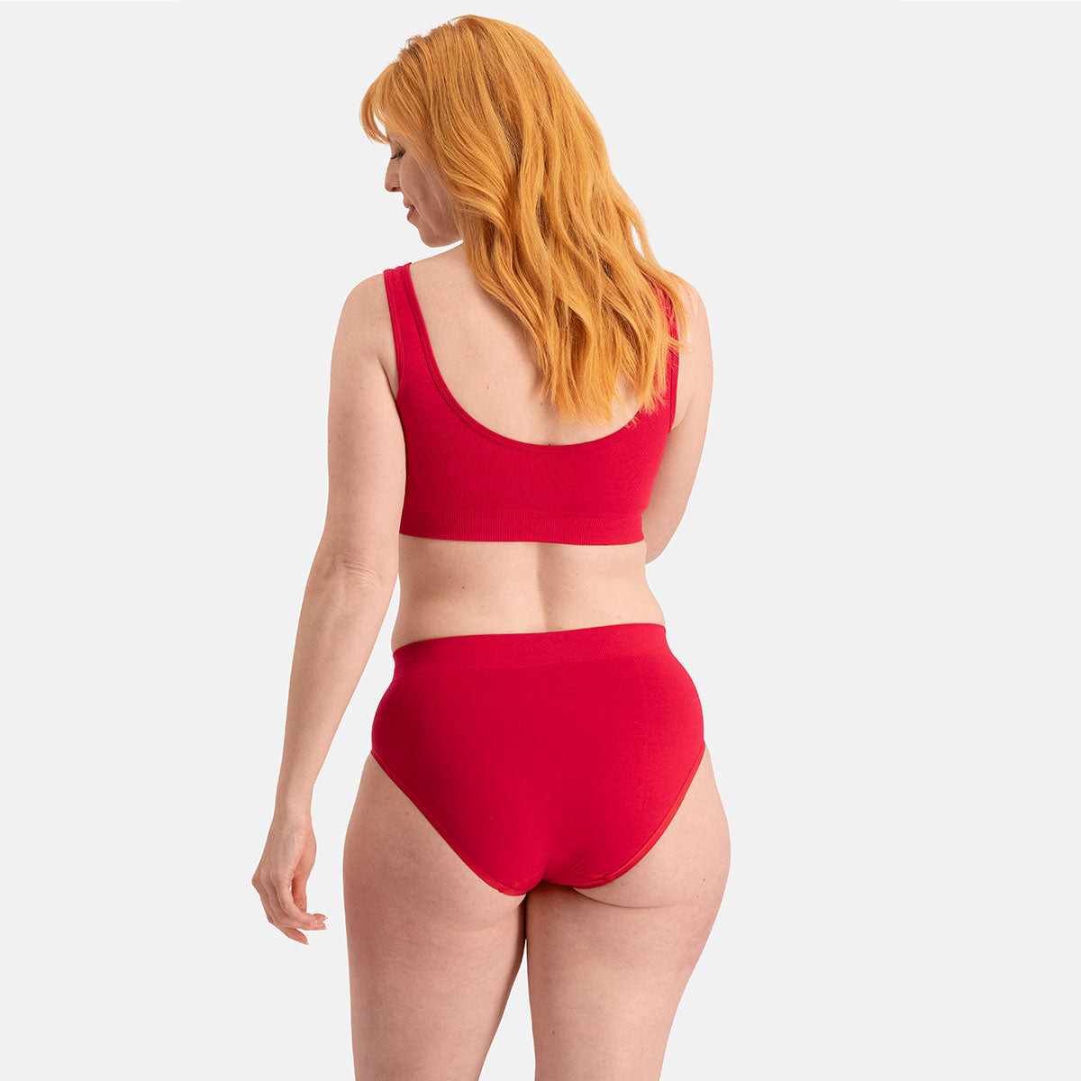 Bamboo Basics - Seamless Full Briefs Belle  - Rood