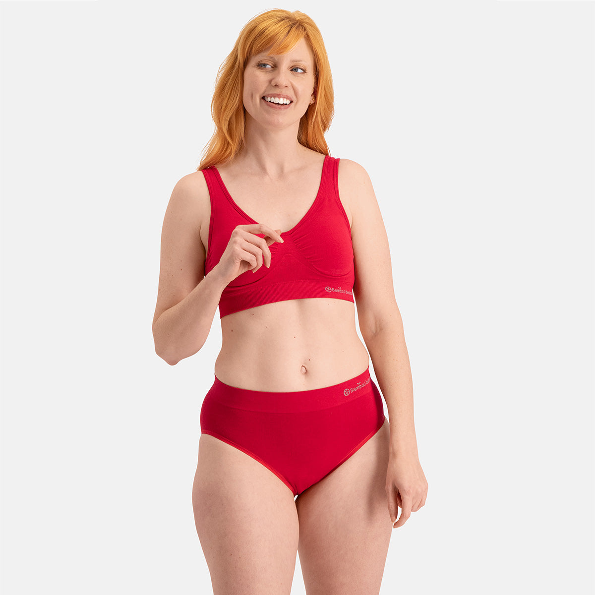 Bamboo Basics - Seamless Full Briefs Belle  - Rood