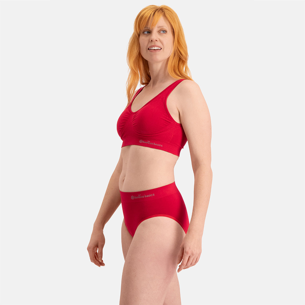 Bamboo Basics - Seamless Full Briefs Belle  - Rood