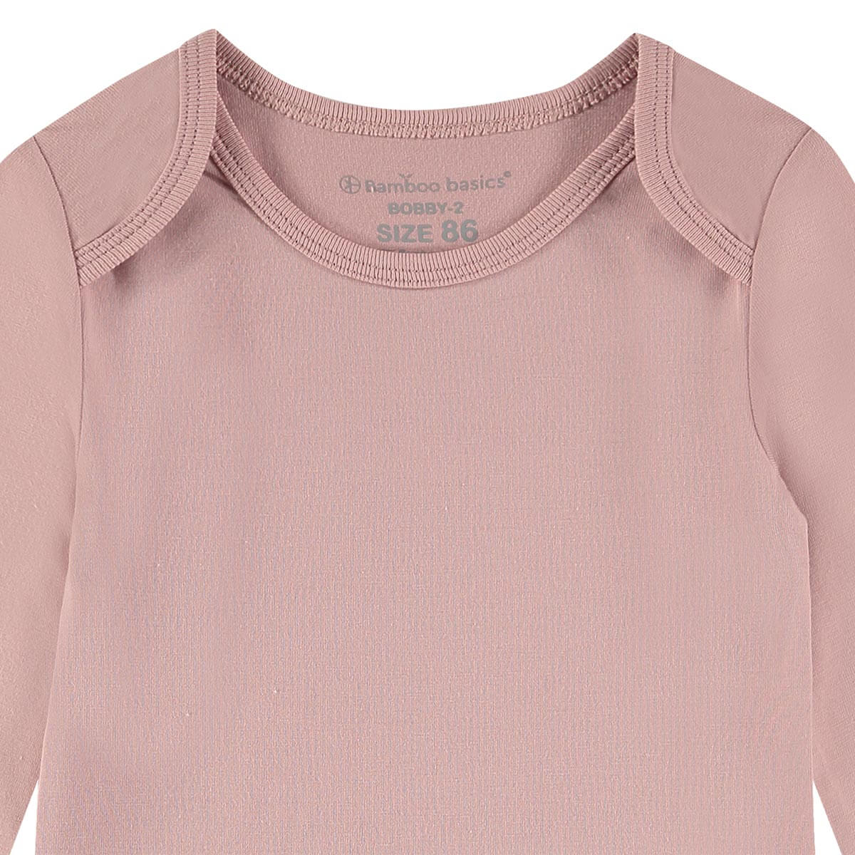Bamboo Basics - Romper BOBBY lange mouw  - Off White, Beige & Roze