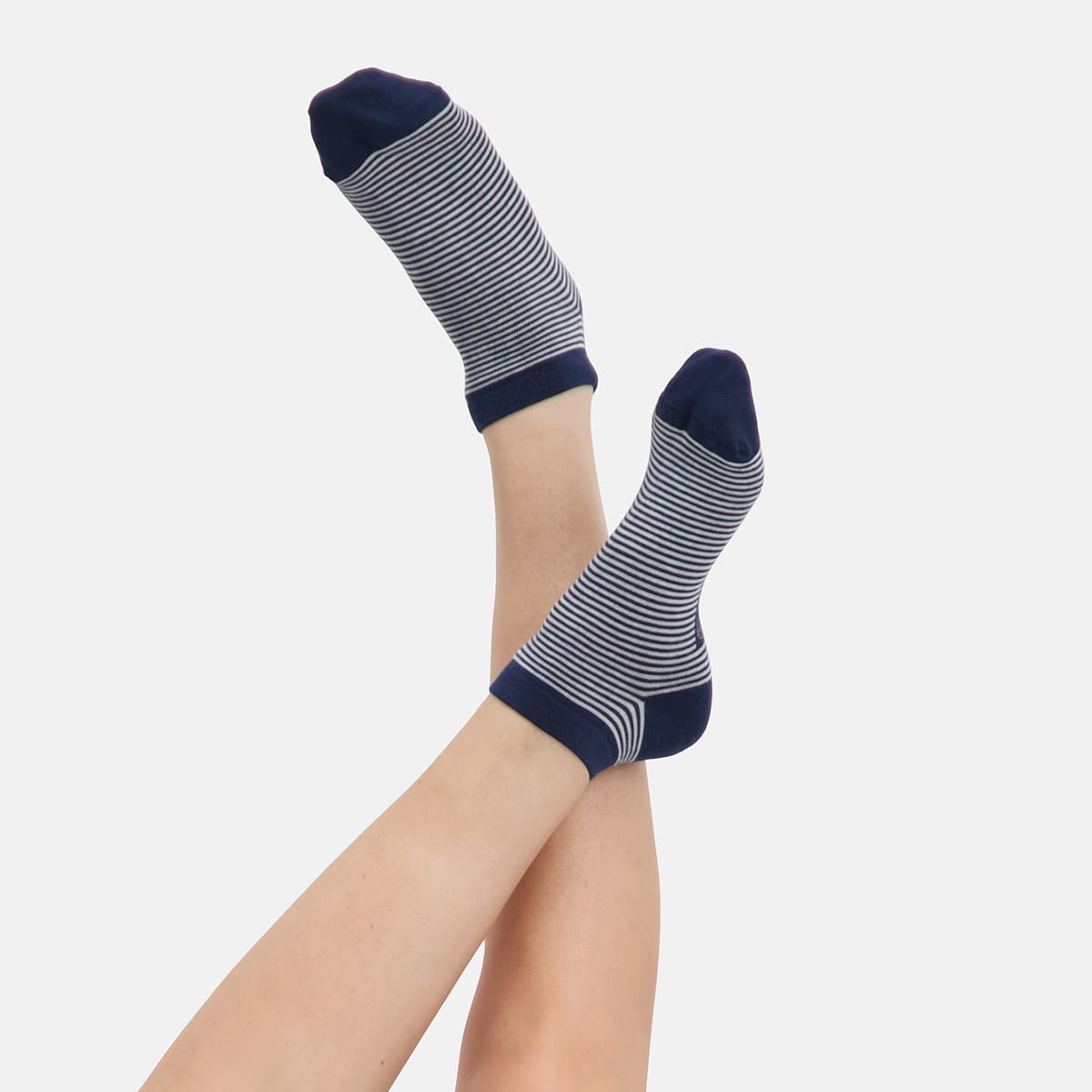 Bamboo Basics - Sneakersokken Dani  - Navy gestreept