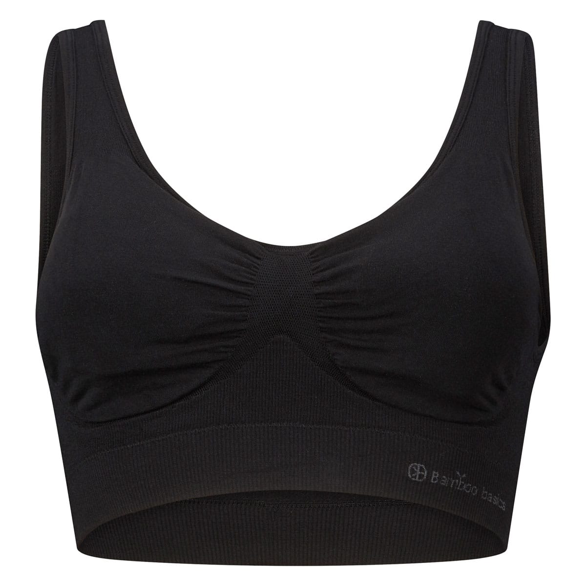 Bamboo Basics Seamless Padded Bra Fleur - Zwart - pack shot
