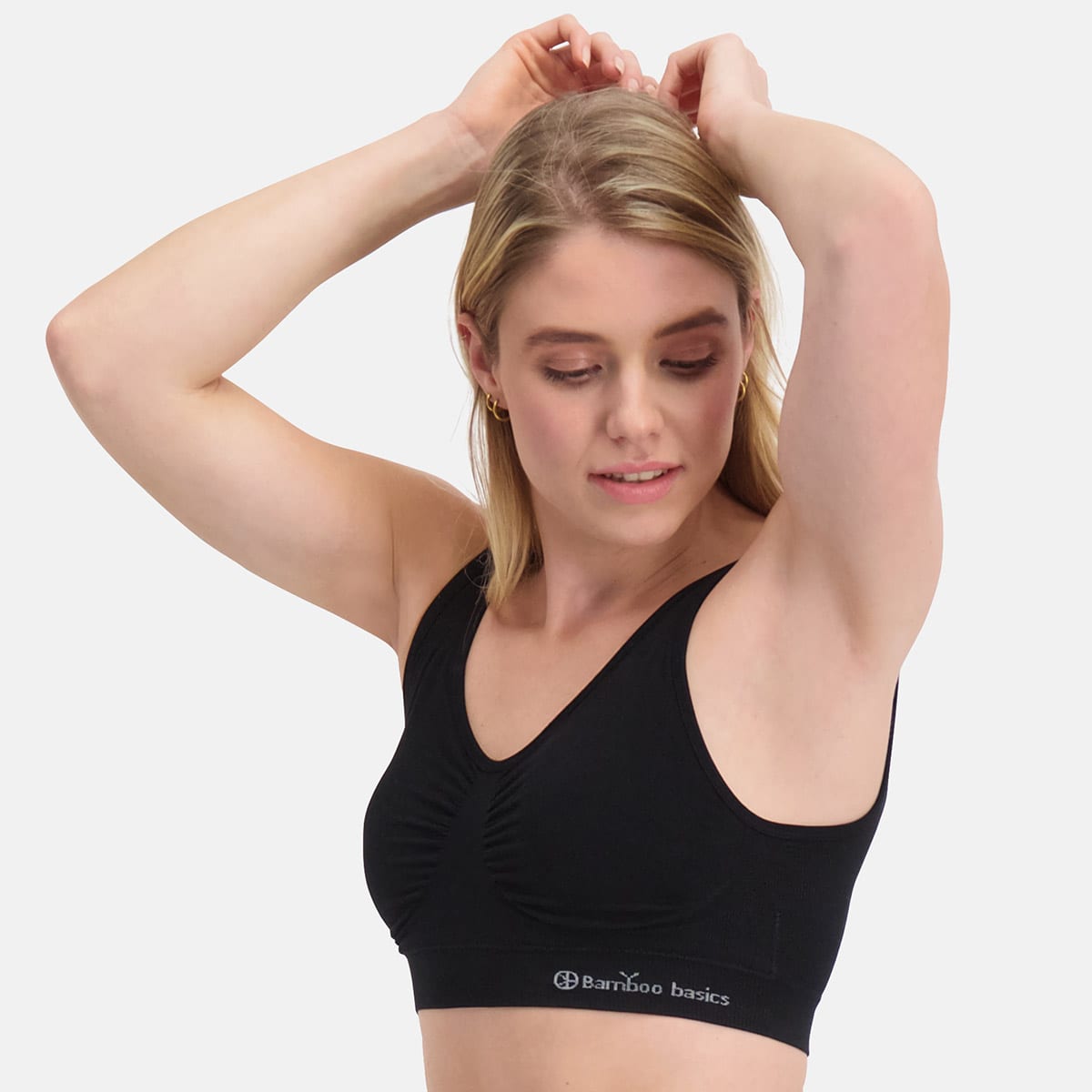 Bamboo Basics - Seamless Padded Bra Fleur - Zwart