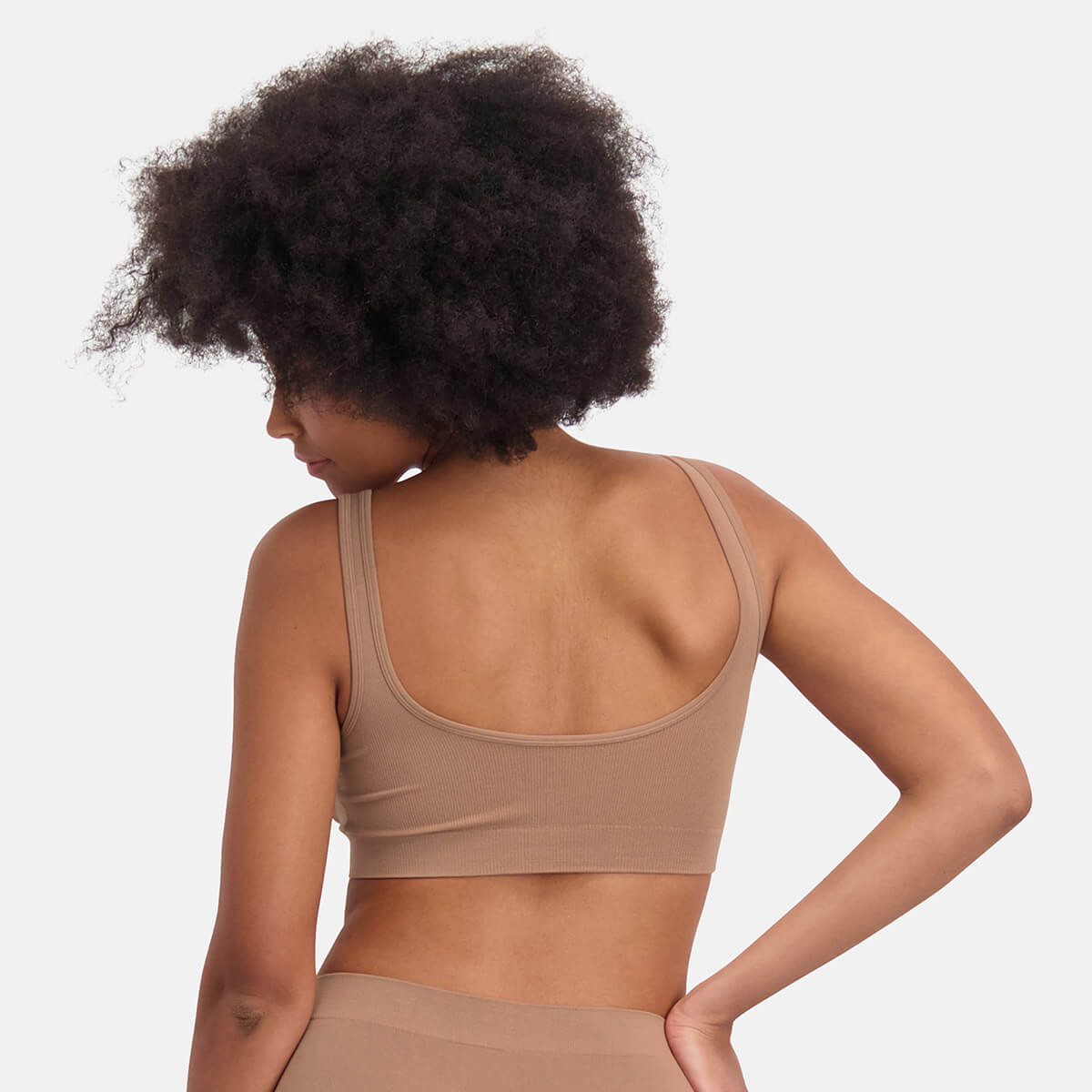 Bamboo Basics - Seamless Padded Bra Fleur - Tan