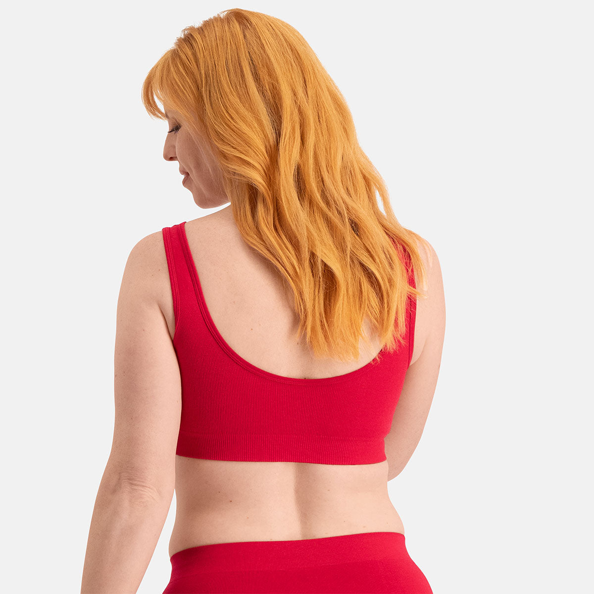 Seamless Padded Bra + Full Brief – Rood