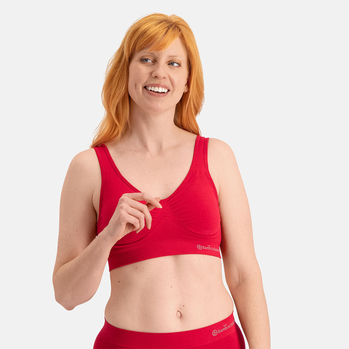 Seamless Padded Bra + Full Brief – Rood