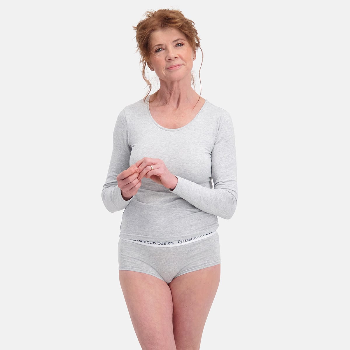 Bamboo Basics - Hipsters Iris  - Light Grey Melange