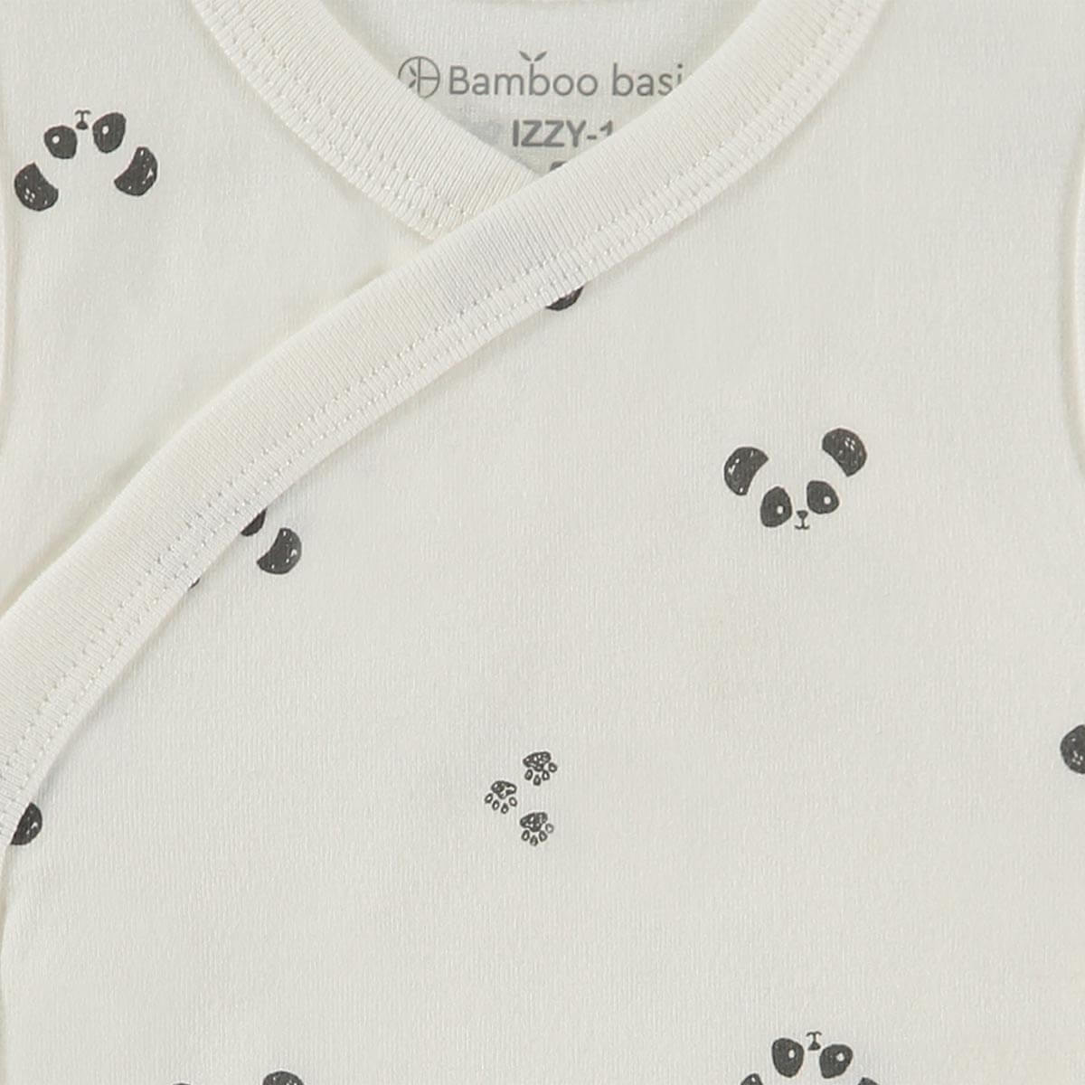 Bamboo Basics - Overslagromper zonder mouw IZZY  - Off White, Off White & Print