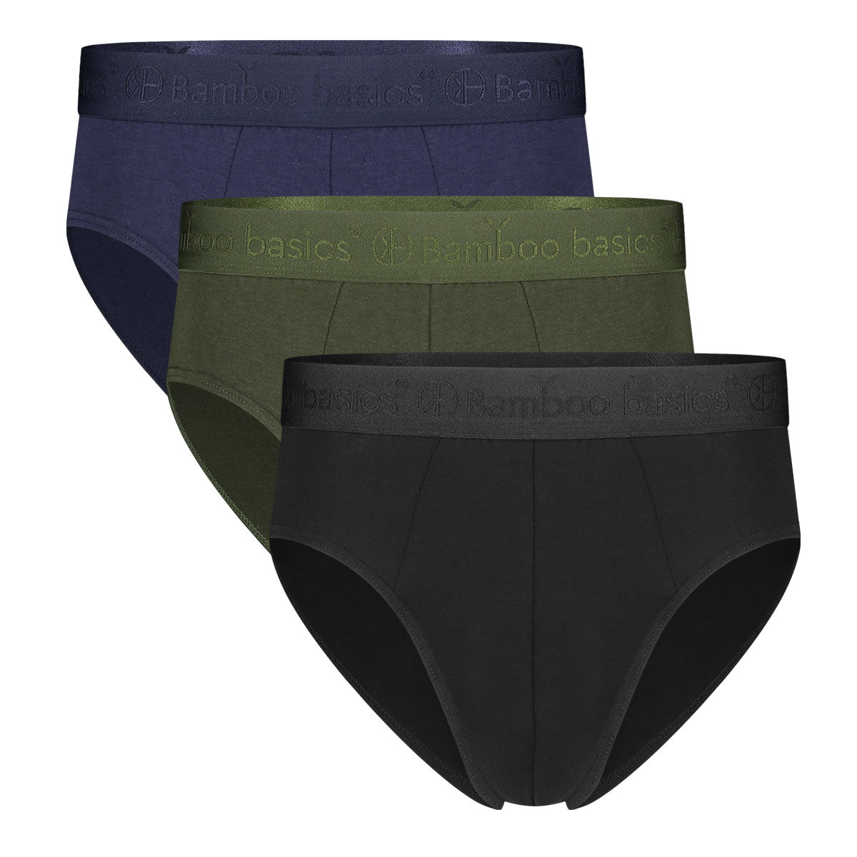 Bamboo Basics Slips James  - Navy, Army & Zwart Ton Sur Ton - pack shot