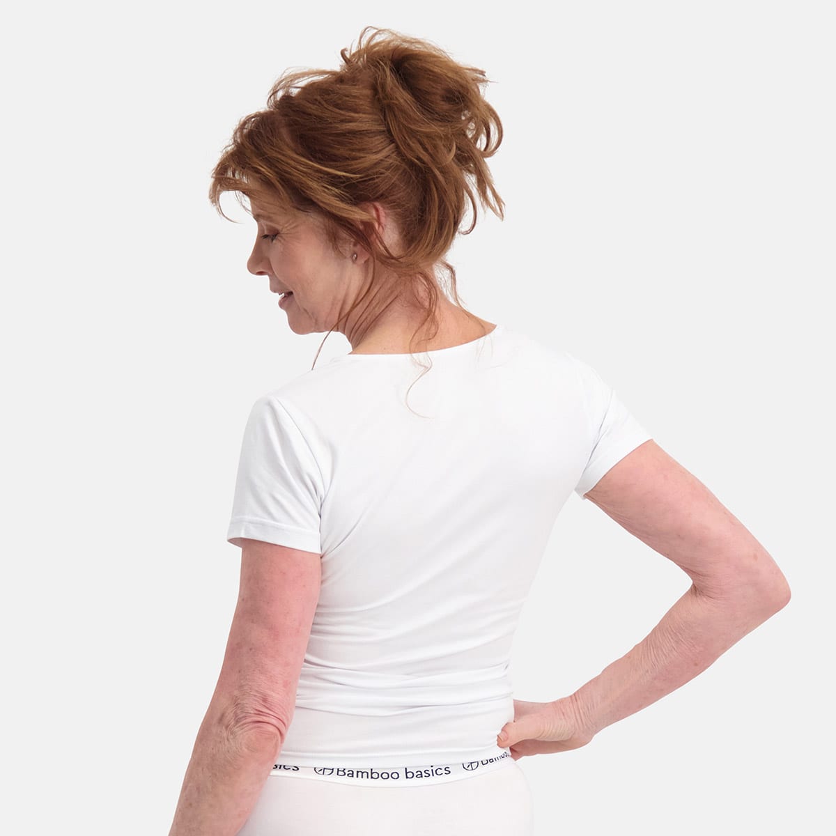 Bamboo Basics - T-shirts Kate  - Wit