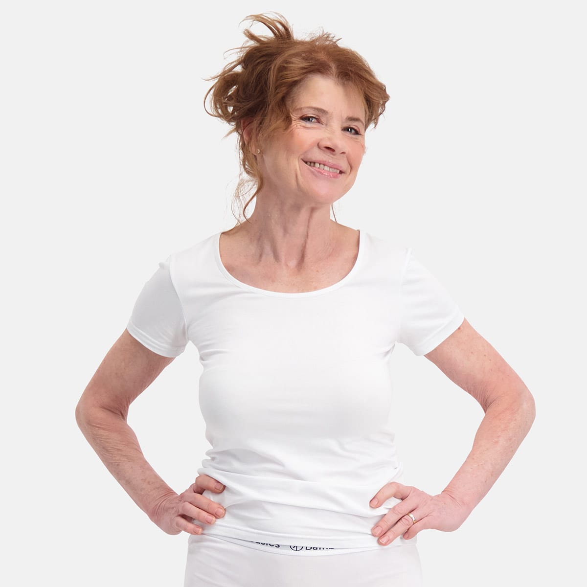 Bamboo Basics - T-shirts Kate  - Wit