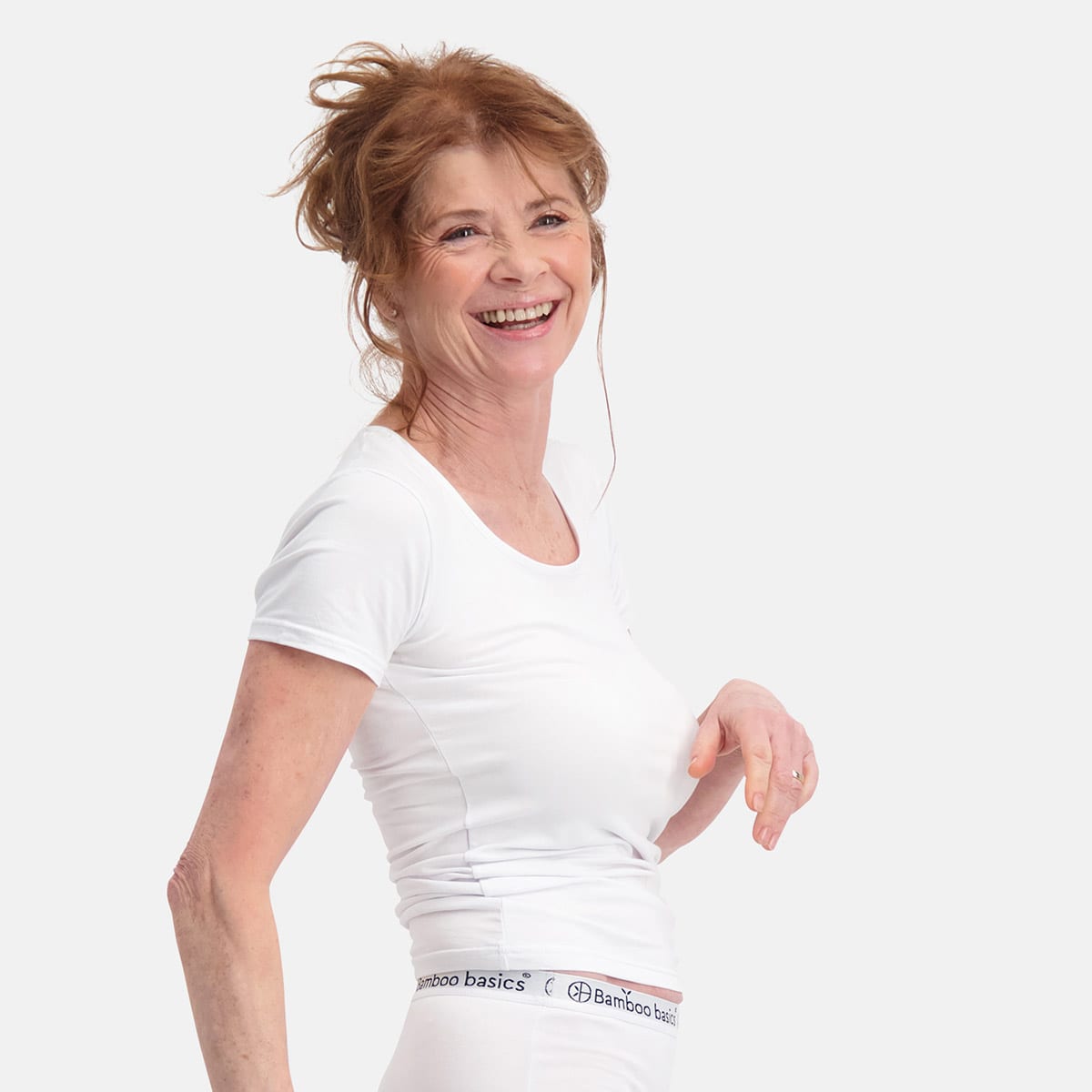 Bamboo Basics - T-shirts Kate  - Wit