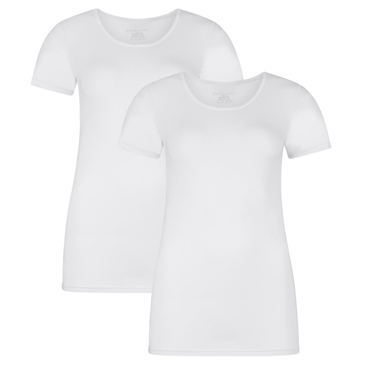 Bamboo Basics Long Fit T-shirts Kate  - Wit - pack shot