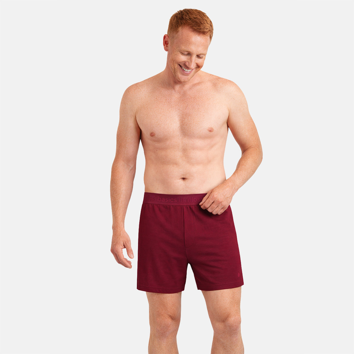 Loose Fit Boxershorts Kay (2-pack) - Bordeaux, Grijs