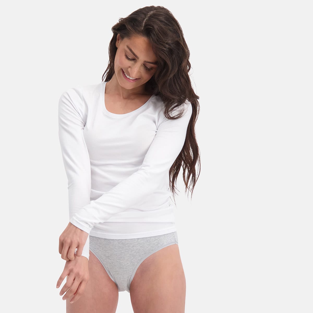 Bamboo Basics Voordeelbundel: T-shirts lange mouw Lara – Wit