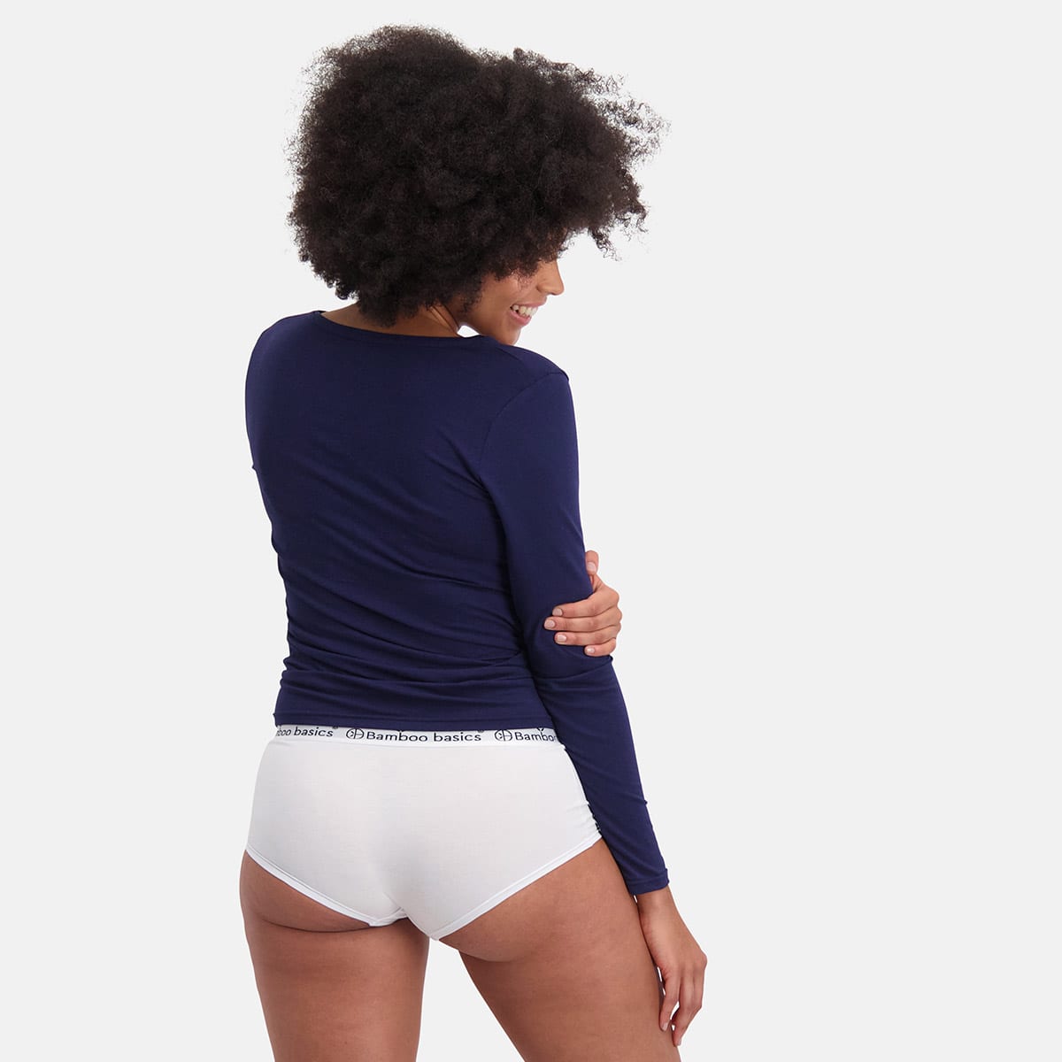 Bamboo Basics - T-shirts lange mouw Lara  - Navy