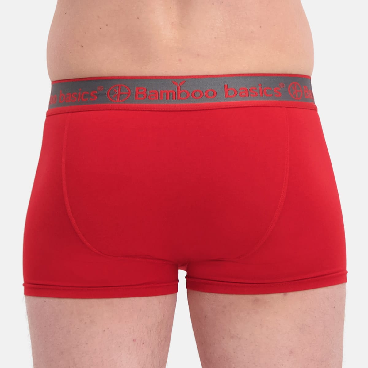 Bamboo Basics - Trunk Boxershorts Liam  - Rood, Zwart & Okergeel