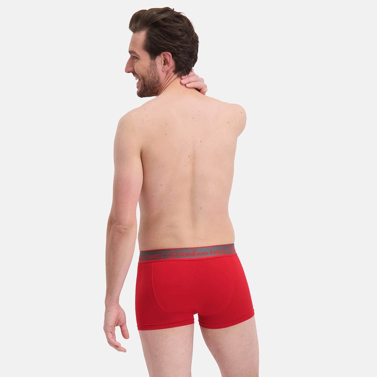 Bamboo Basics - Trunk Boxershorts Liam  - Rood, Zwart & Okergeel