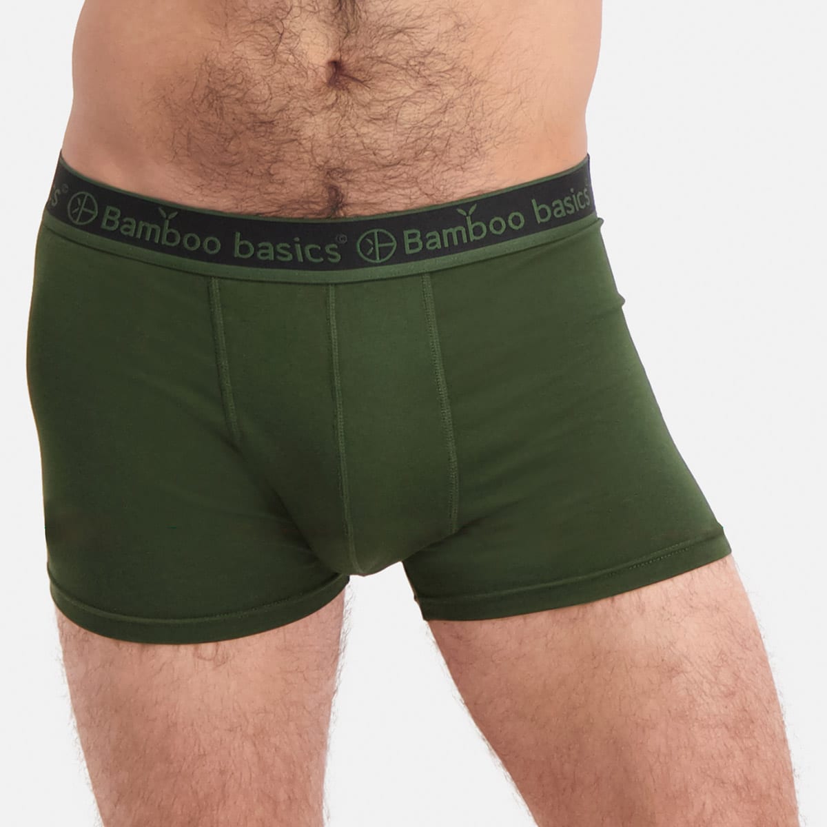 Bamboo Basics - Trunk Boxershorts Liam  - Zwart, Army & Grey Melange
