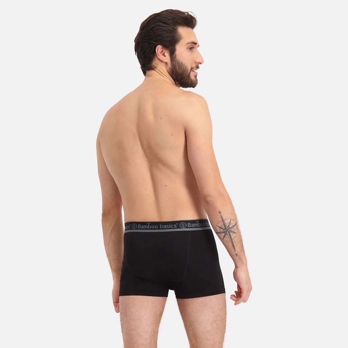Bamboo Basics - Trunk Boxershorts Liam  - Zwart, Army & Grey Melange