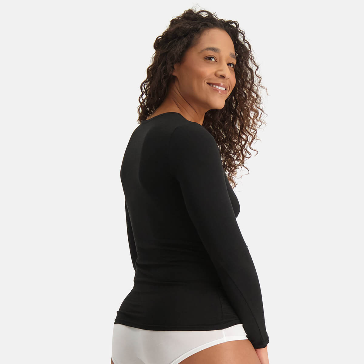 Bamboo Basics - T-shirts lange mouw Luna  - Zwart