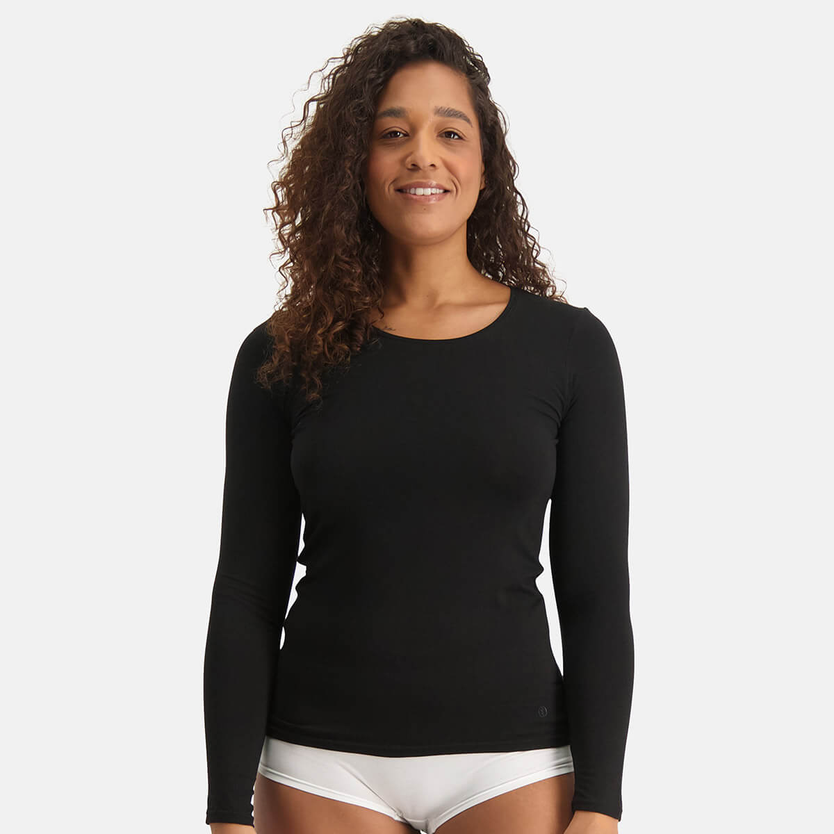 Bamboo Basics - T-shirts lange mouw Luna  - Zwart