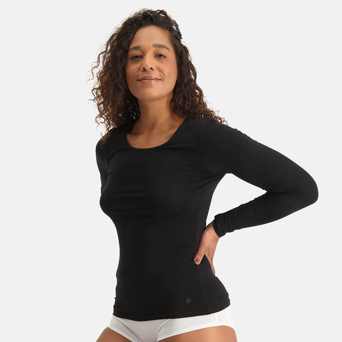 Bamboo Basics - T-shirts lange mouw Luna  - Zwart