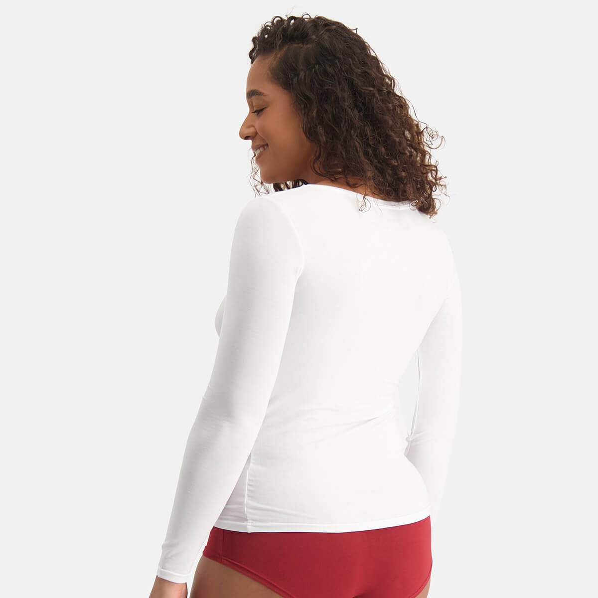 Bamboo Basics - T-shirts lange mouw Luna  - Wit