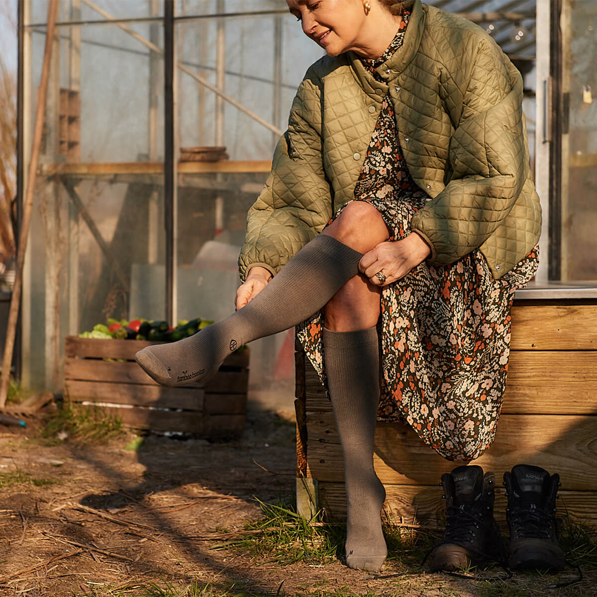 Bamboo Basics - Compressiesokken Max Daily - Grijs