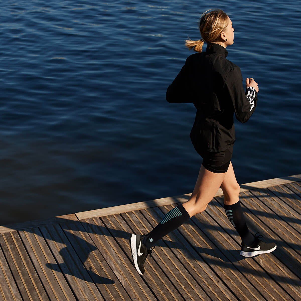 Bamboo Basics - Compressiesokken Max Sport - Blauw