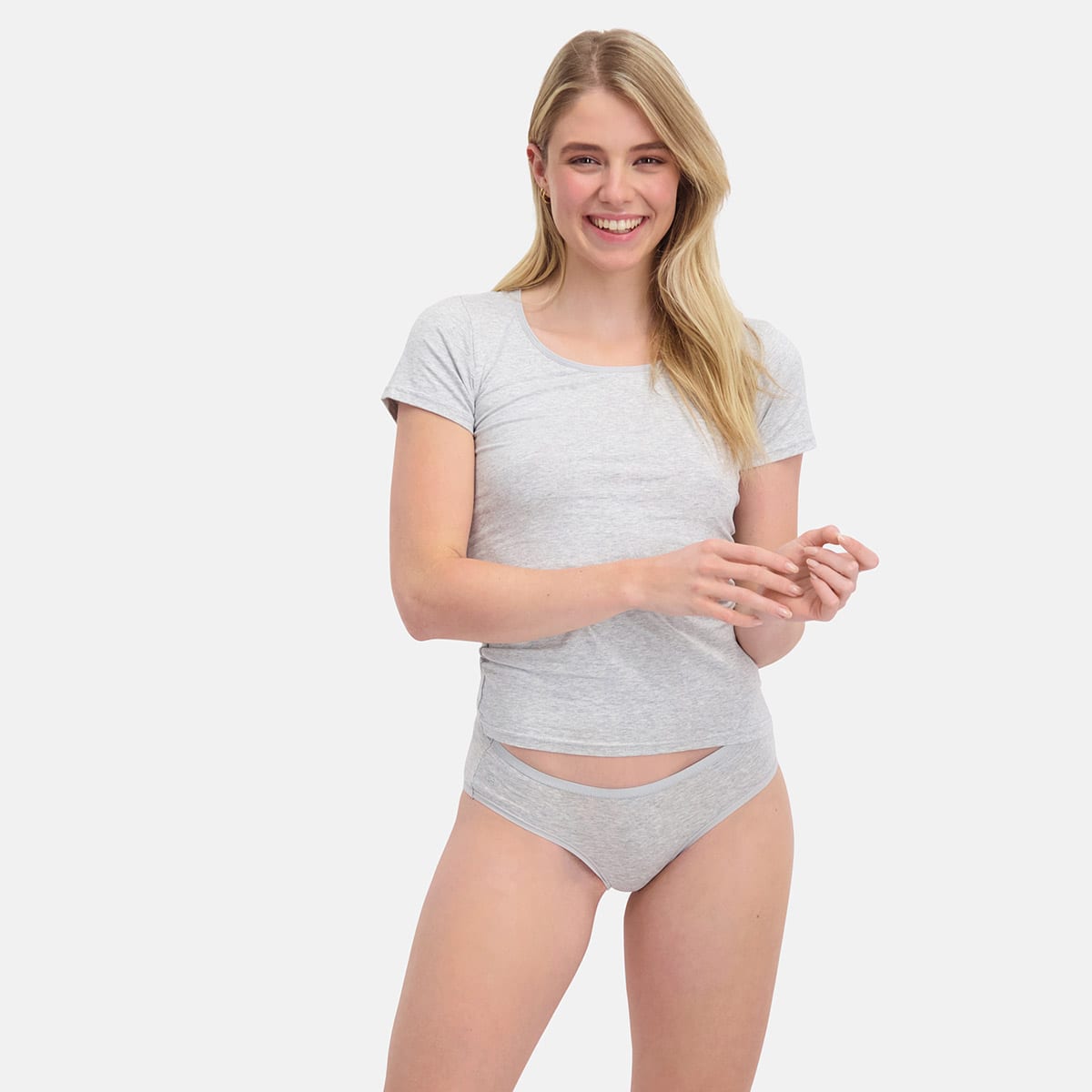 Bamboo Basics - Hip Slips Mila  - Light Grey Melange