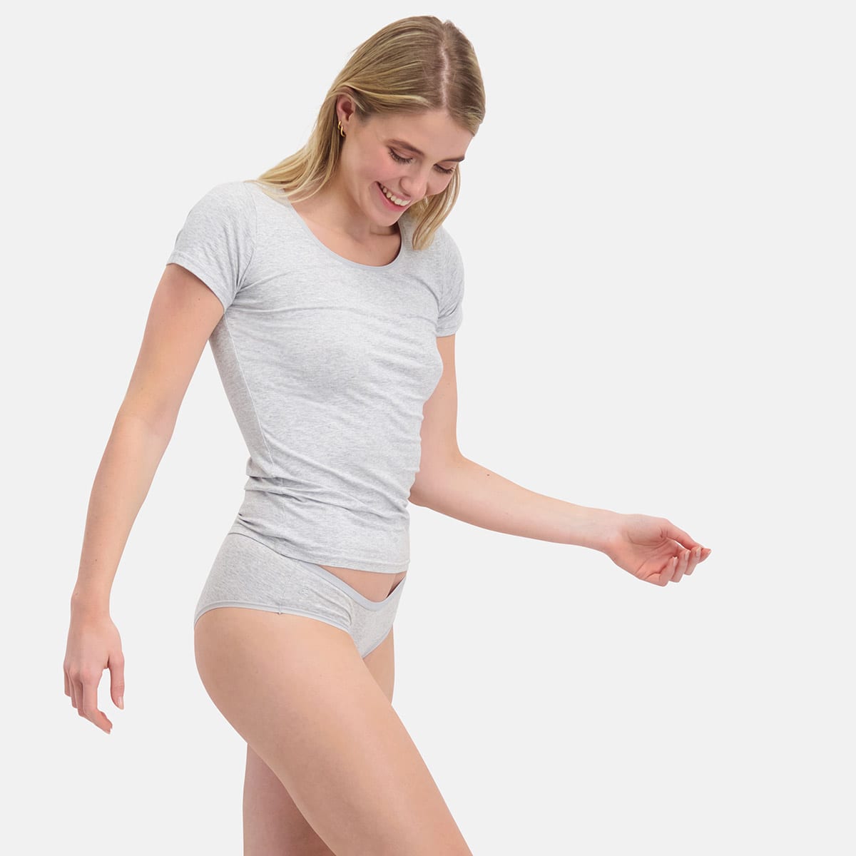 Bamboo Basics - Hip Slips Mila  - Light Grey Melange