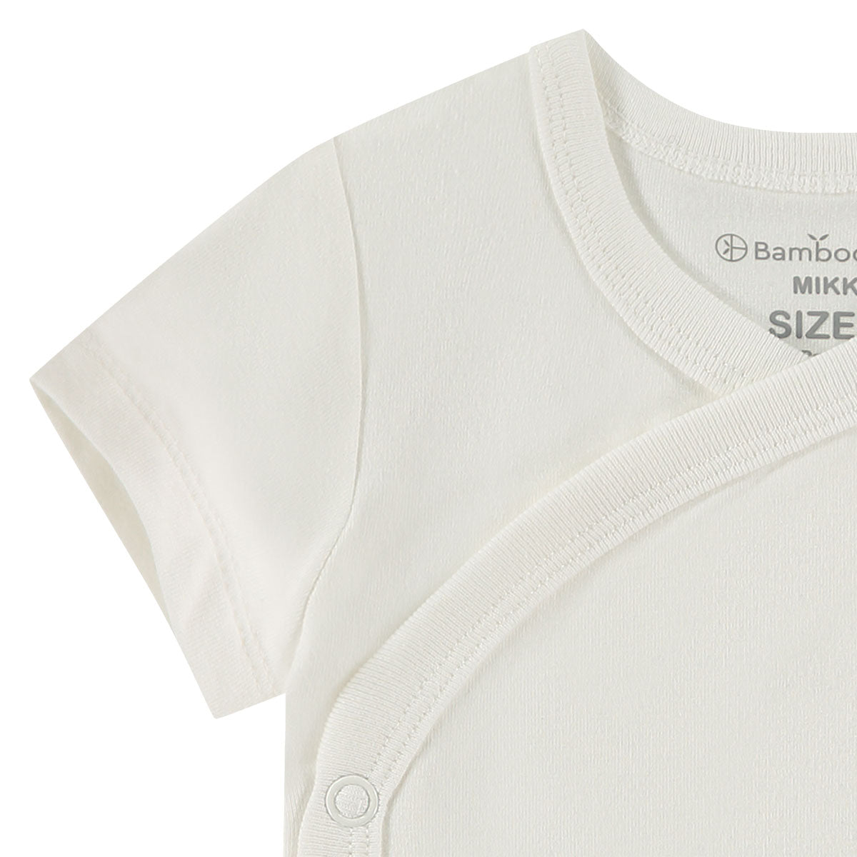 Bamboo Basics - Overslagromper korte mouw MIKKY  - Off White, Off White & Print